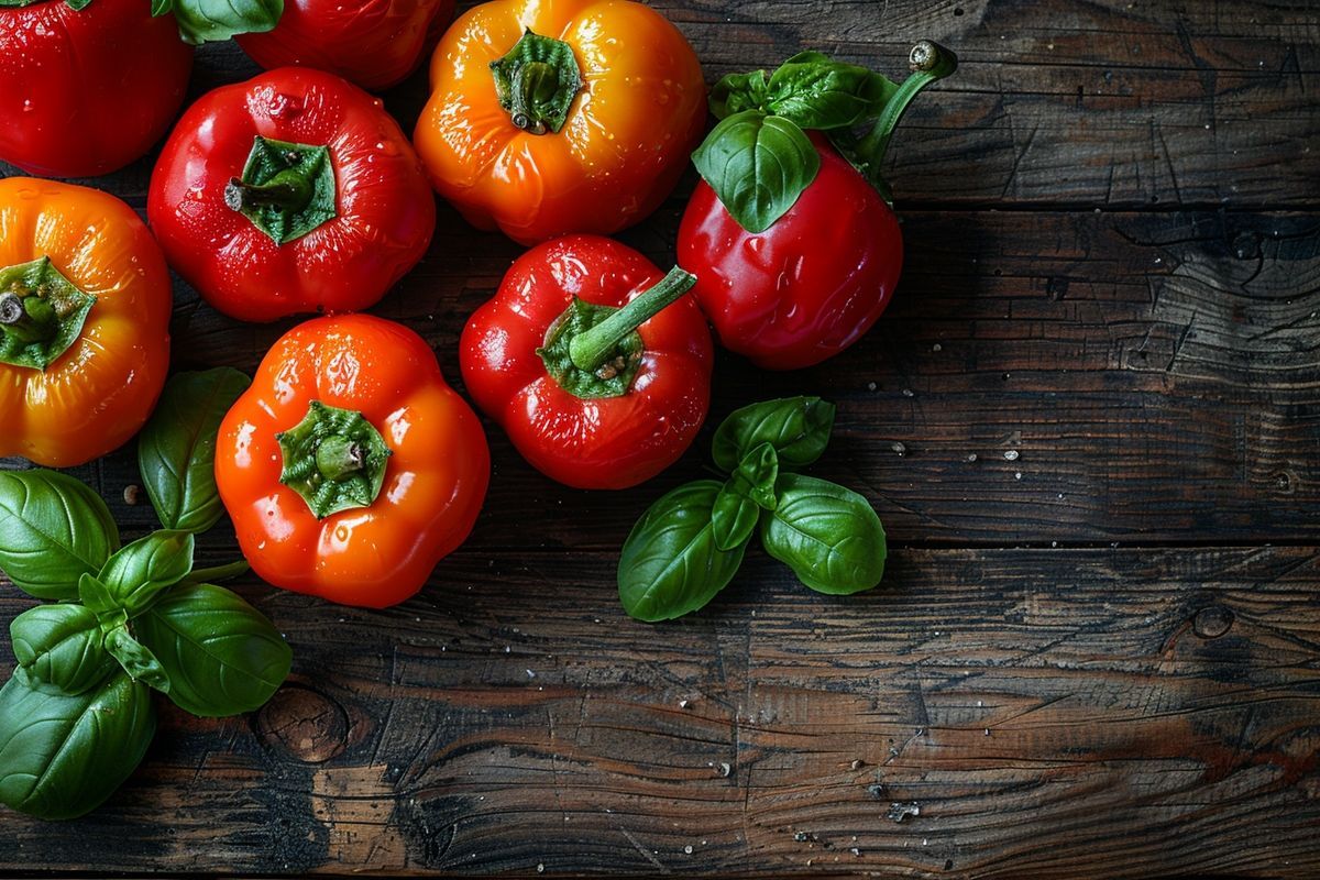 Un repas complet pour quatre personnes avec des poivrons farcis à la merguez à moins de 2 euros par personne